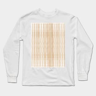 Modern Thin Orange Lines Long Sleeve T-Shirt